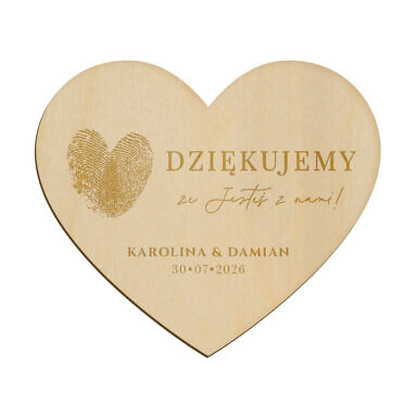 Magnes serce z grawerem wzór 6