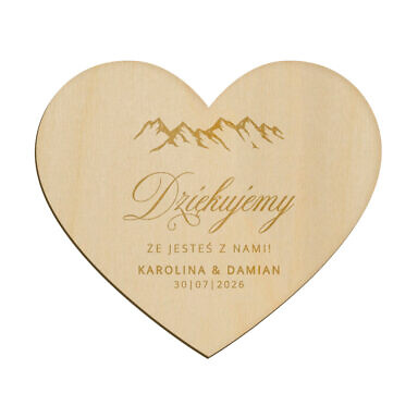 Magnes serce z grawerem wzór 8