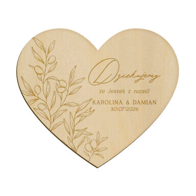 Magnes serce z grawerem wzór 9