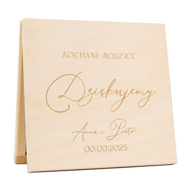 Podziękowanie w drewnianym pudełku z grawerunkiem w6